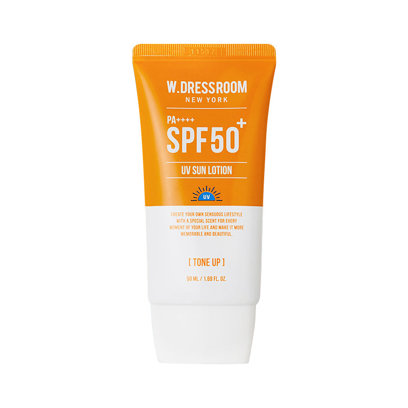 W.DRESSROOM W.DRESSROOM Brightening Sun Lotion SPF50+ PA++++ 50ml - hydrating - front bottle shot