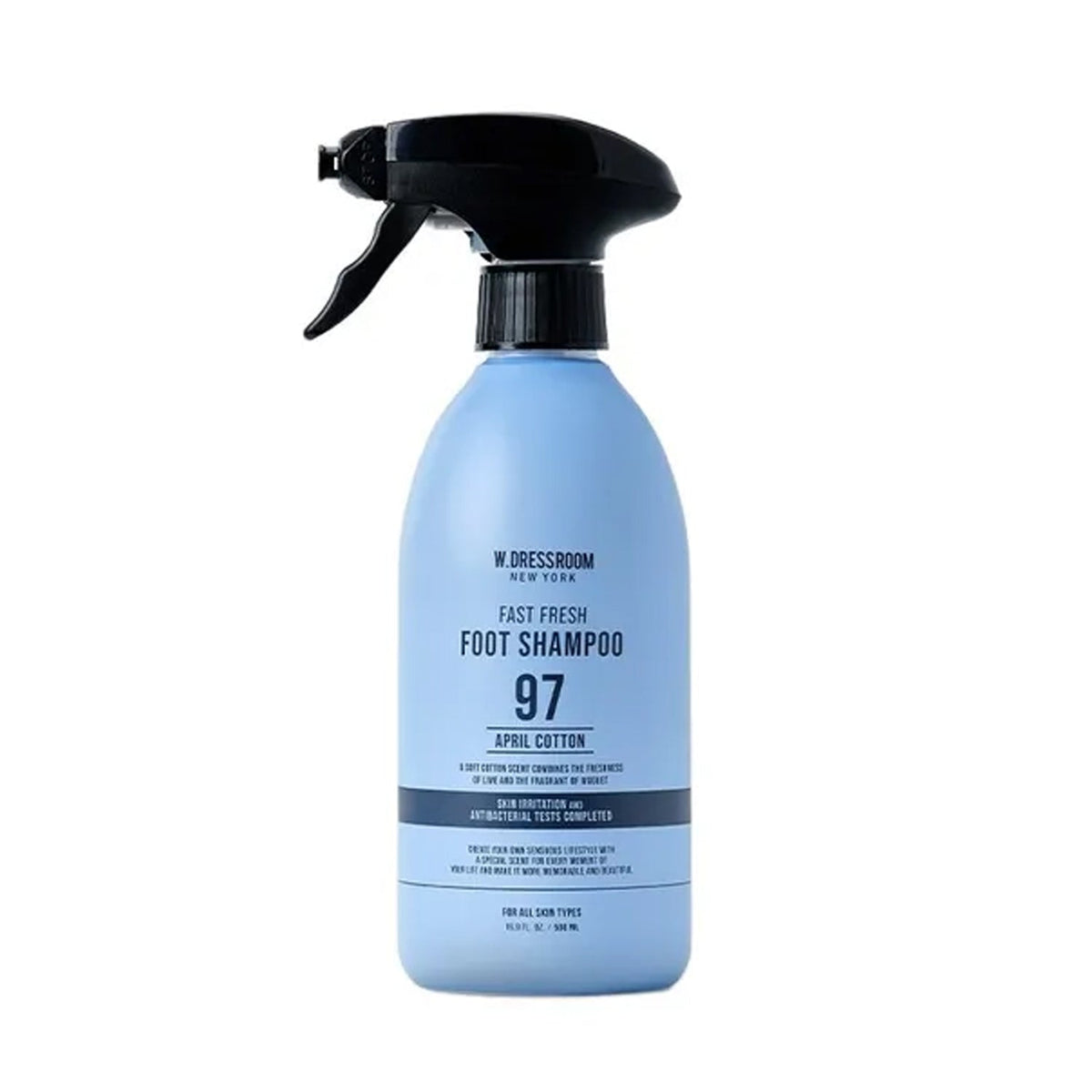 W.DRESSROOM W.DRESSROOM Fast Fresh Foot Shampoo April Cotton 500ml - exfoliating - front bottle shot
