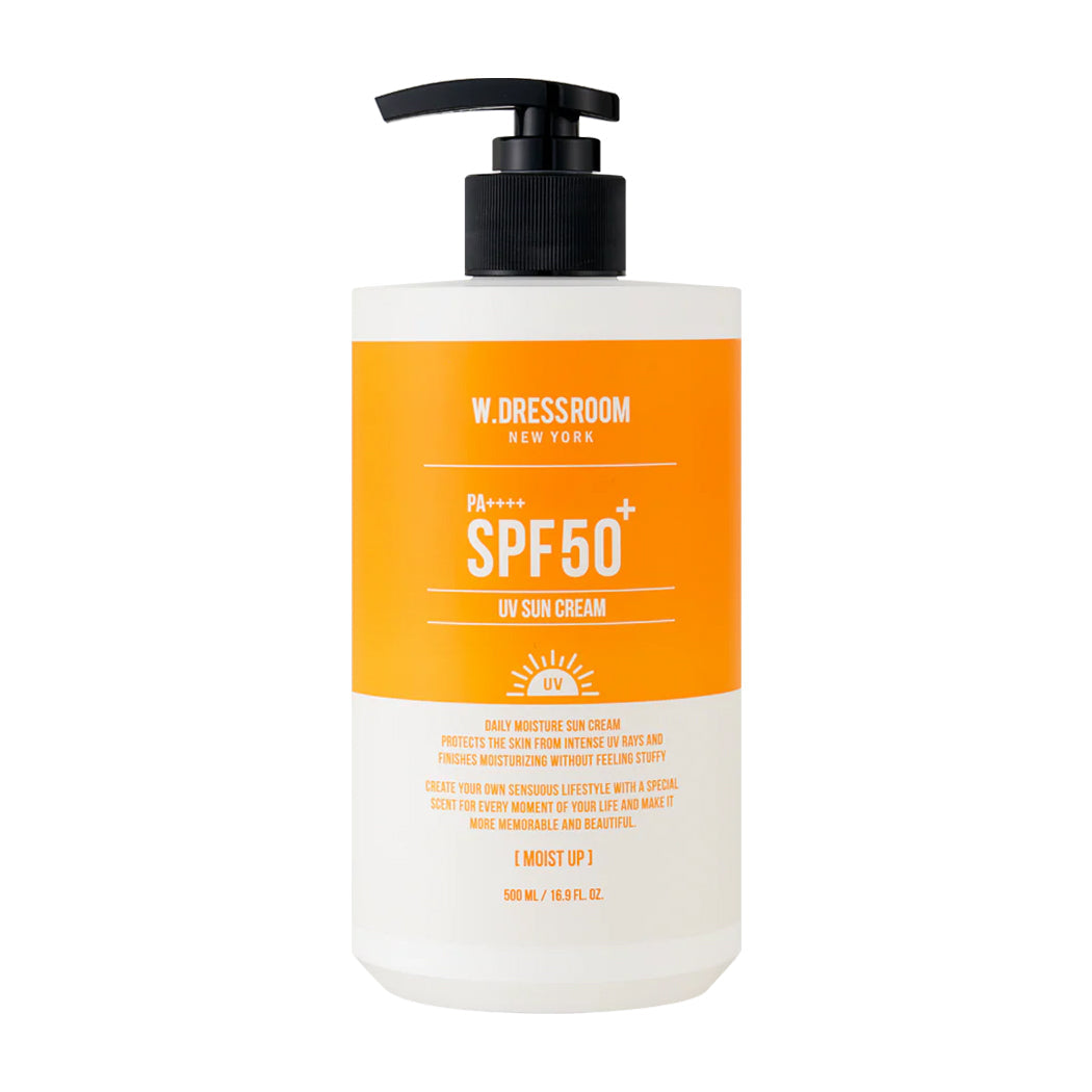 W.DRESSROOM W.DRESSROOM Moisturizing Sun Cream SPF50+ PA++++ 500ml - hydrating - front bottle shot