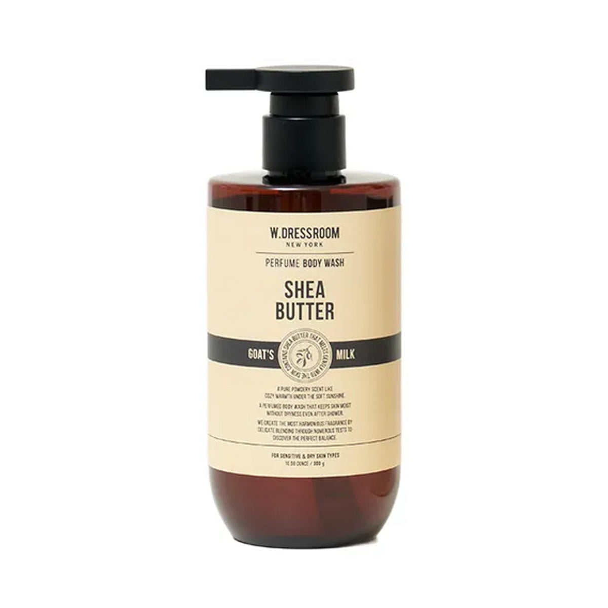 W.DRESSROOM W.DRESSROOM Perfume Body Wash Shea Butter 300g - hydrating - front bottle shot