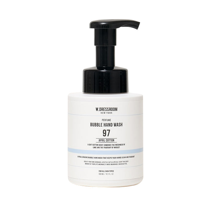 W.DRESSROOM W.DRESSROOM Perfume Bubble Hand Wash No. 97 April Cotton 300ml - hydrating - front bottle shot