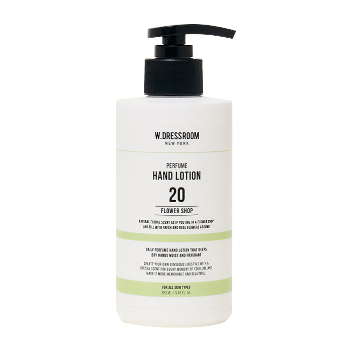 W.DRESSROOM W.DRESSROOM Perfume Hand Lotion No.20 Flower Shop 280ml - hydrating - front bottle shot