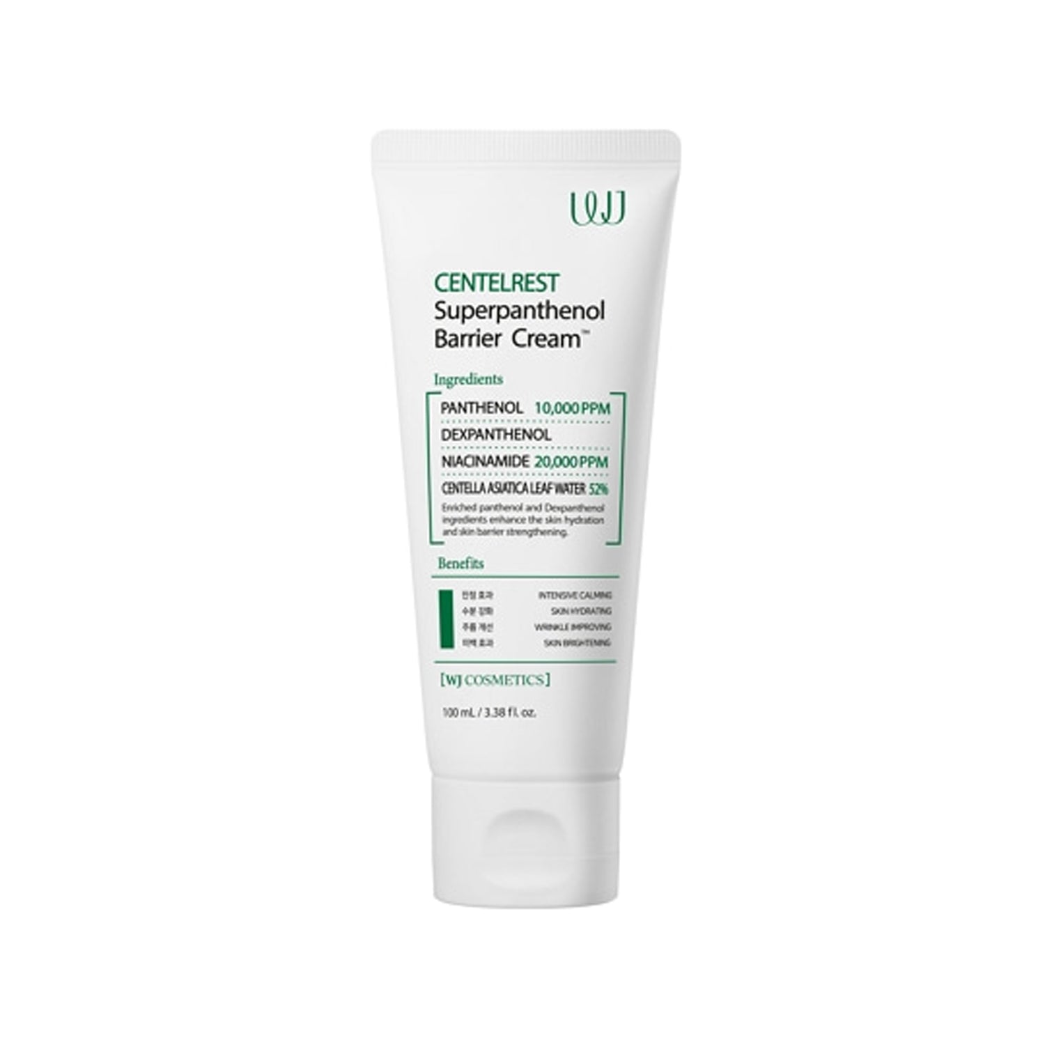 WJ WJ Centelrest Superpanthenol Barrier Cream 100ml - hydrating - front bottle shot