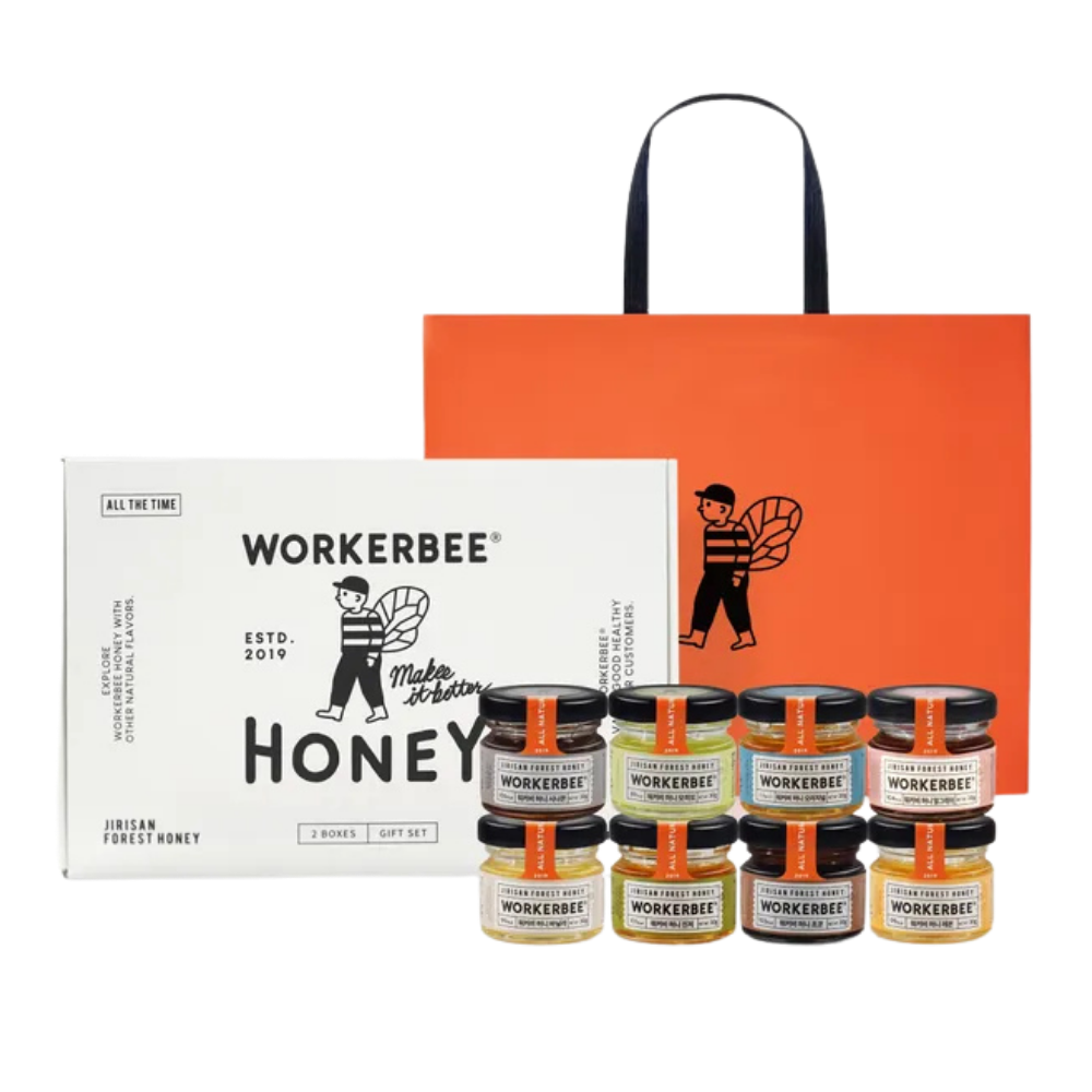 WORKERBEE WORKERBEE Honey Gift Set: Mini Jars 30g (8 Packs) - sun protection - front bottle shot