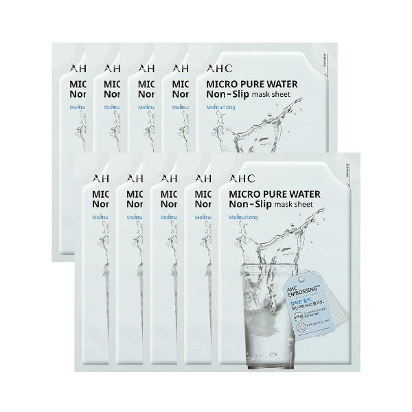 AHC AHC Micro Pure Water Non-Slip Mask Pack 33ml * 10ea - hydrating - front bottle shot