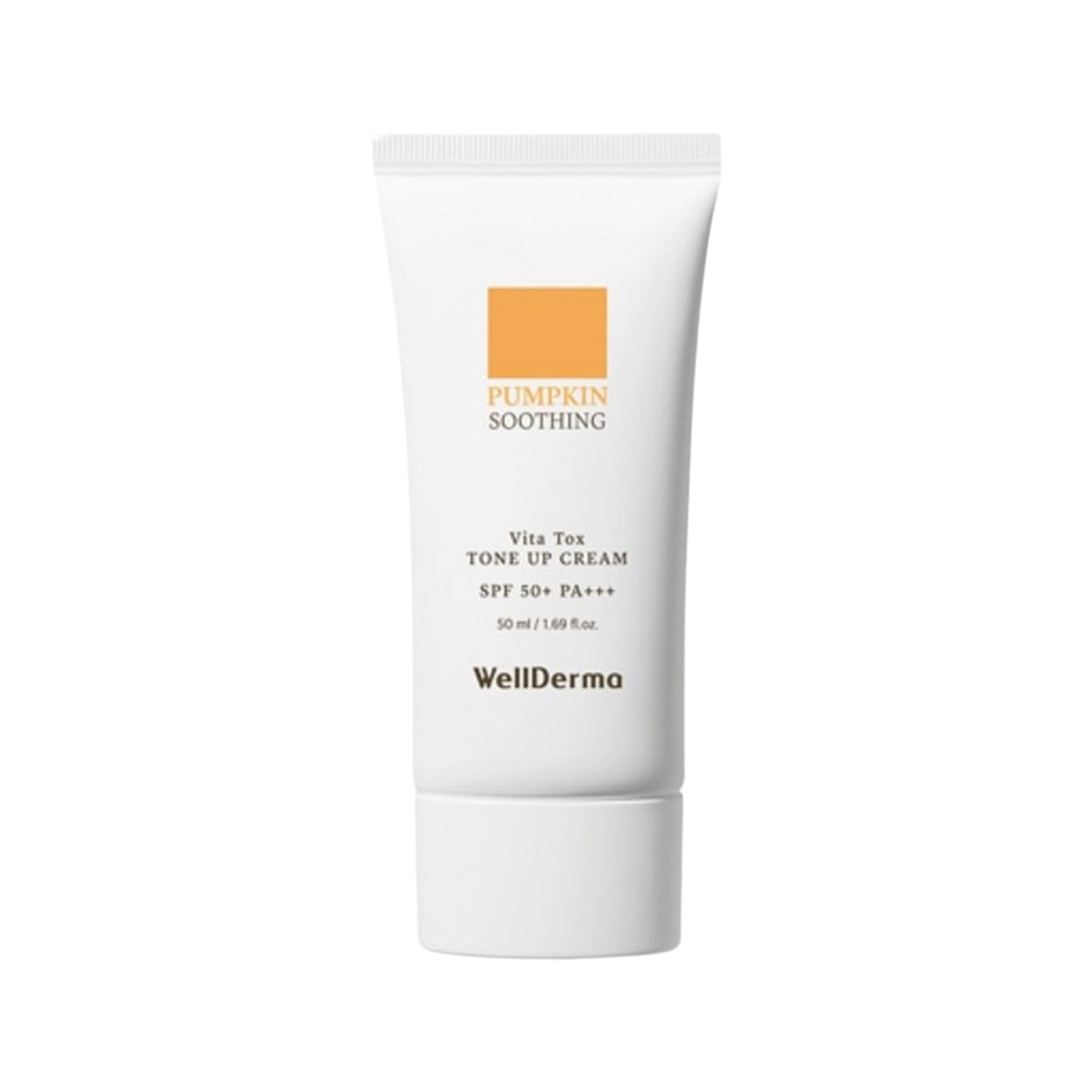 WellDerma WellDerma Pumpkin Vita Tox Tone Up Cream 50ml - soothing - front bottle shot