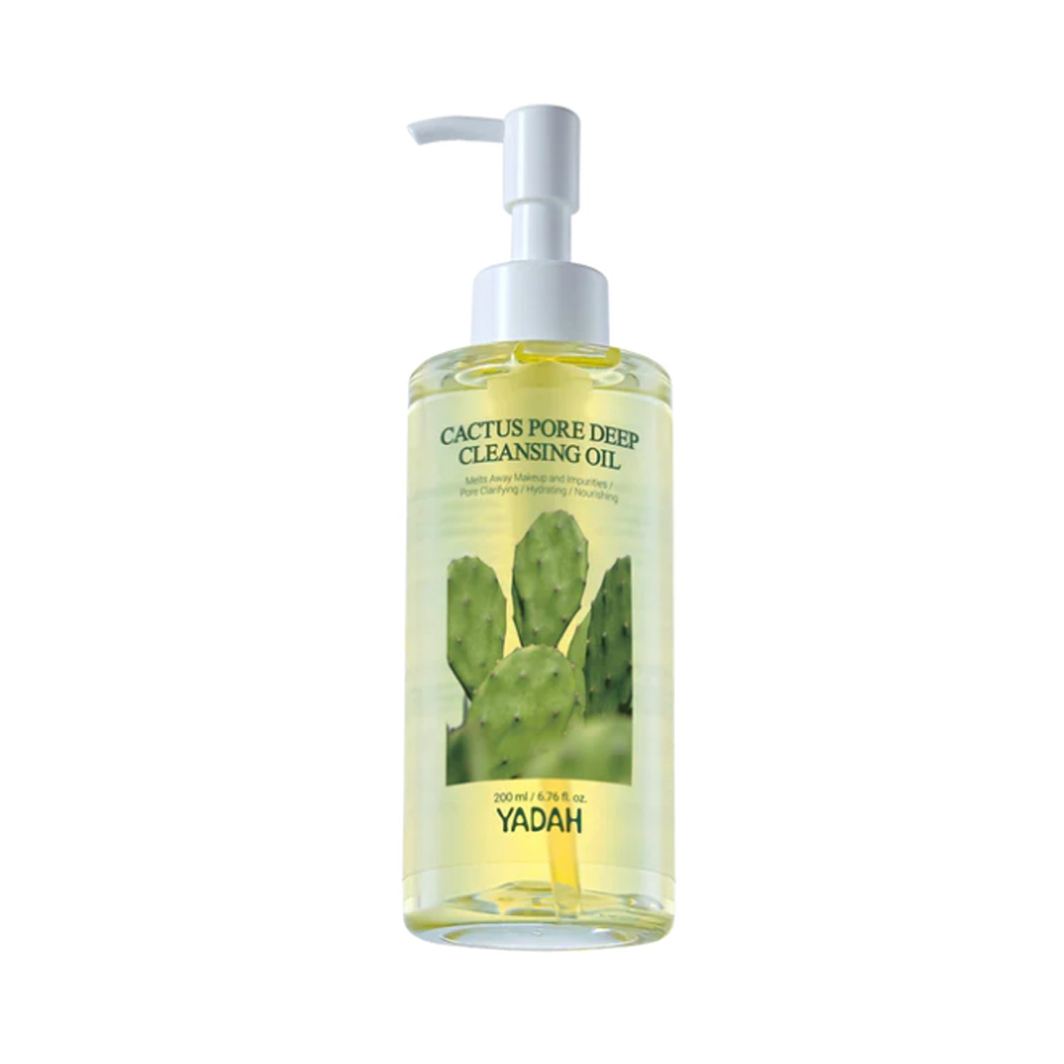 YADAH YADAH Cactus Pore Deep Cleansing Oil 200ml - hydrating - front bottle shot