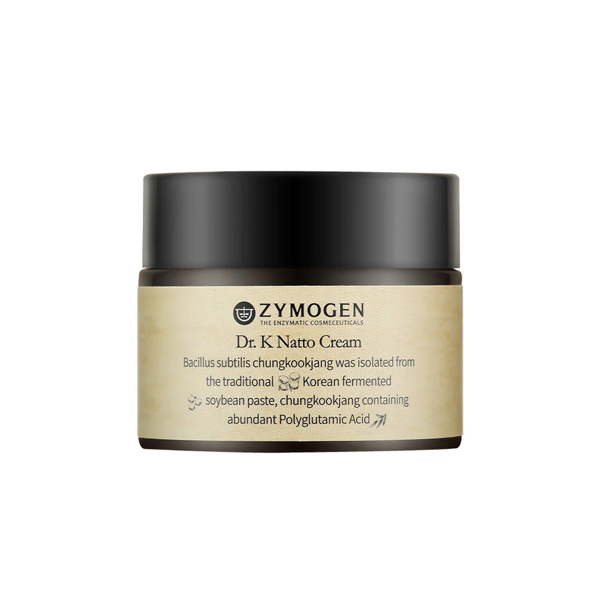 ZYMOGEN ZYMOGEN Dr. K Natto Cream 50ml - hydrating - front bottle shot