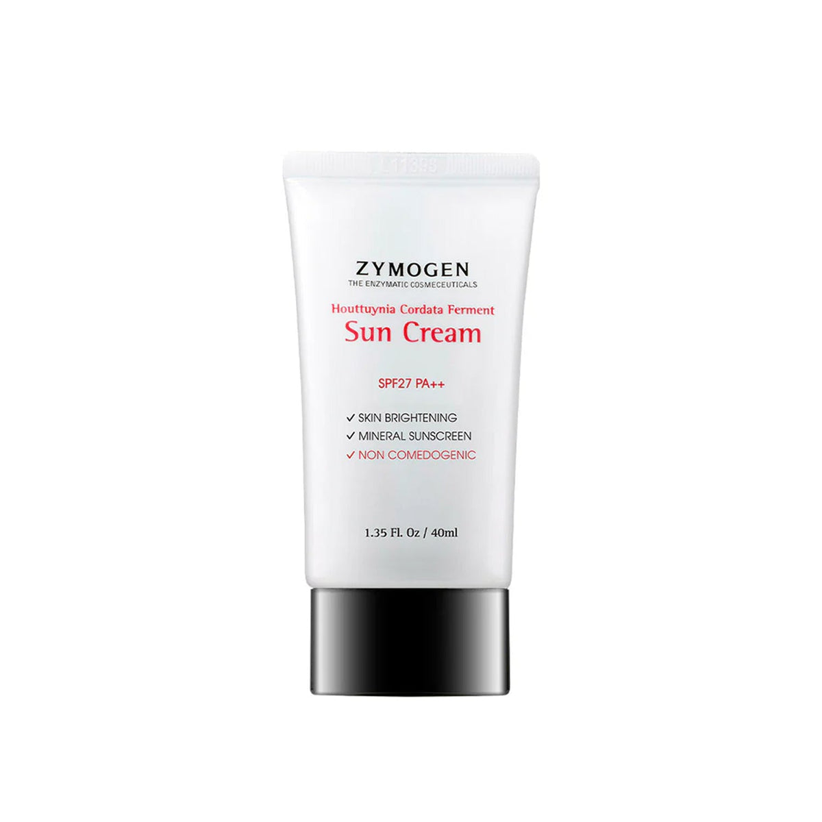 ZYMOGEN ZYMOGEN Houttuynia Cordata Ferment Sun Cream SPF27 PA++ 40ml - soothing - front bottle shot