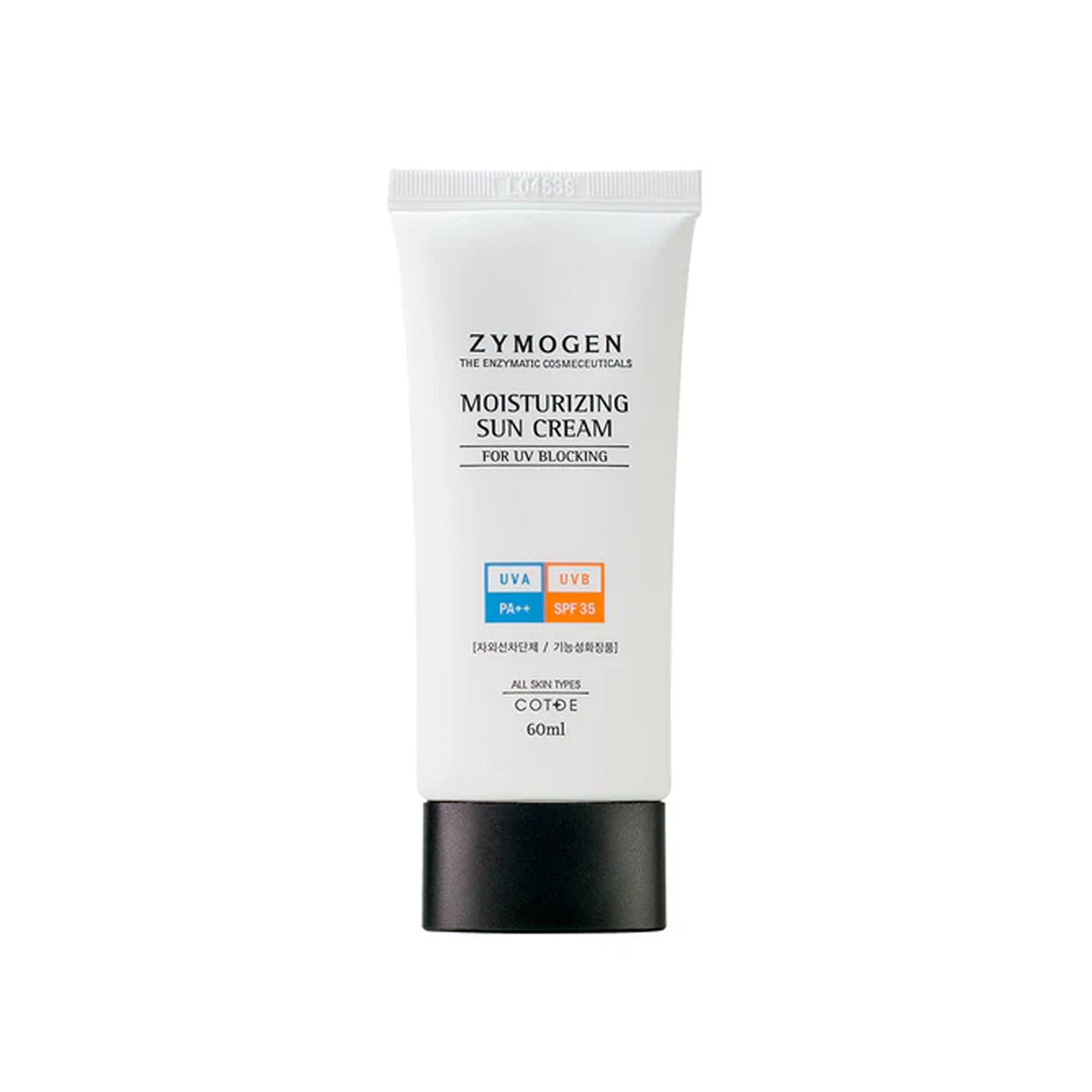 ZYMOGEN ZYMOGEN Moisturizing Sun Cream SPF35 PA++ 60ml - hydrating - front bottle shot