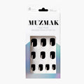MUZMAK MUZMAK Nail Tips 36pcs #Zero Black(Short Square) - anti-aging - front bottle shot