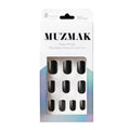 MUZMAK MUZMAK Nail Tips 36pcs #Zet Black(Regular Square) - anti-aging - front bottle shot