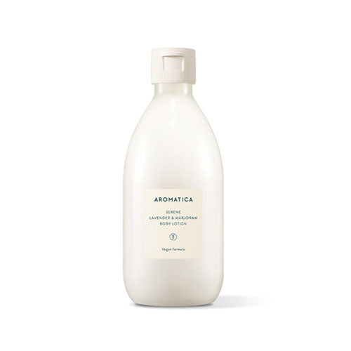 AROMATICA AROMATICA Serene Body Lotion Lavender & Majoram 300ml - hydrating - front bottle shot