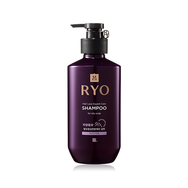 RYO RYO 9EX Hair Loss Expert Care Shampoo for Oily Scalp 400ml - nourishing - front bottle shot