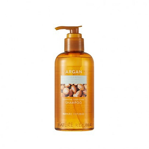 NATURE REPUBLIC Nature Republic Argan Essential Deep Care Shampoo 300ml (22AD) - nourishing - front bottle shot
