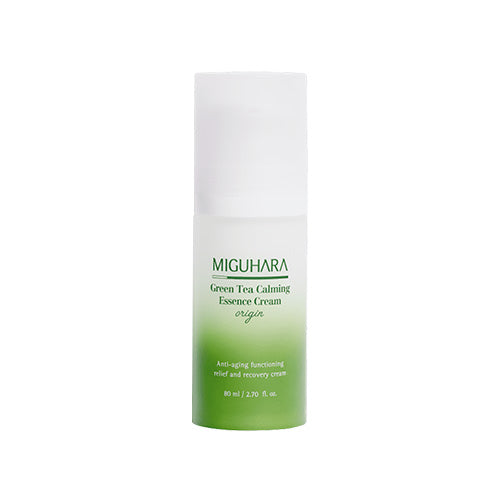 MIGUHARA MIGUHARA Green Tea Calming Essence Cream Origin 80ml - hydrating - front bottle shot