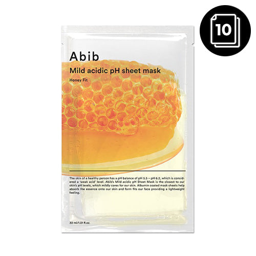 Abib Abib Mild Acidic pH Sheet Mask 10ea #Honey Fit - hydrating - front bottle shot