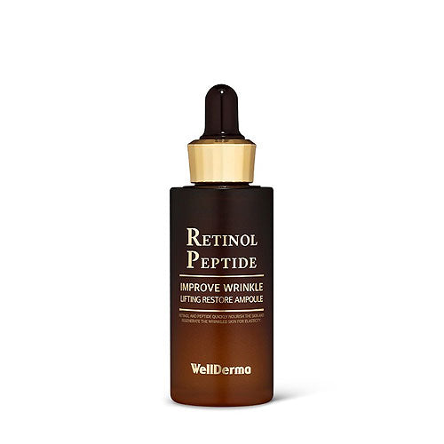 WellDerma WELLDERMA RETINOL PEPTIDE LIFTING RESTORE AMPOULE 30ml - brightening - front bottle shot