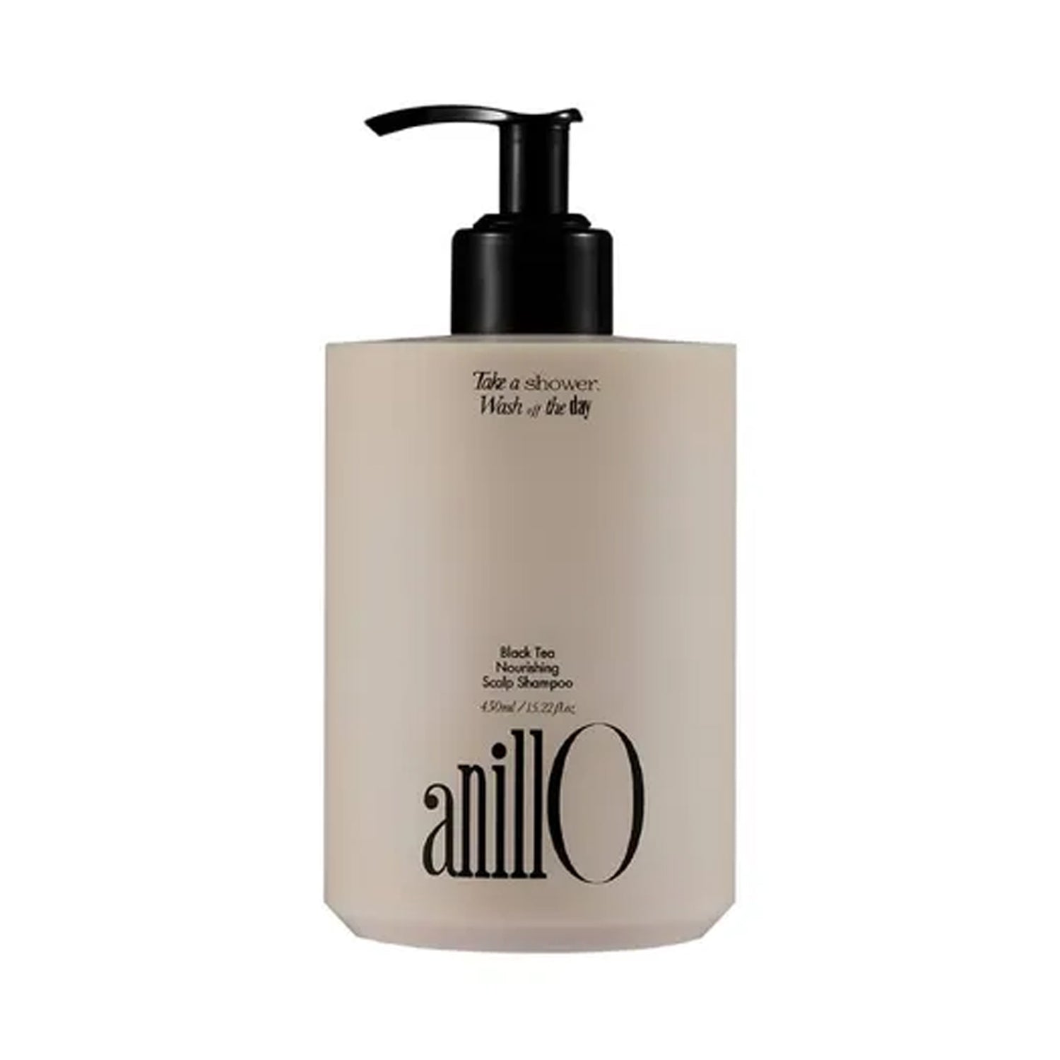 anillO anillO Black Tea Nourishing Scalp Shampoo 450ml - soothing - front bottle shot