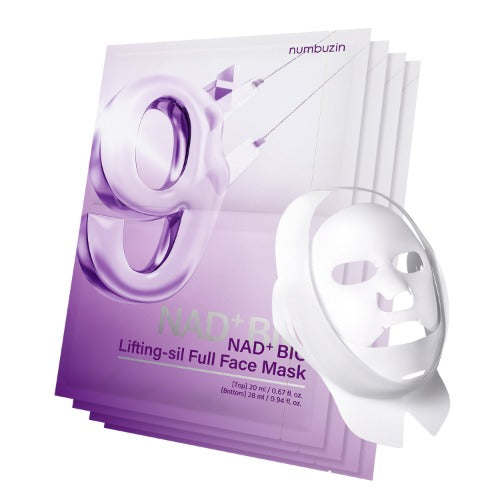 numbuzin numbuzin No.9 NAD Bio Lifting Full Cover Facial Mask (4ea+GWP) - anti-aging - front bottle shot