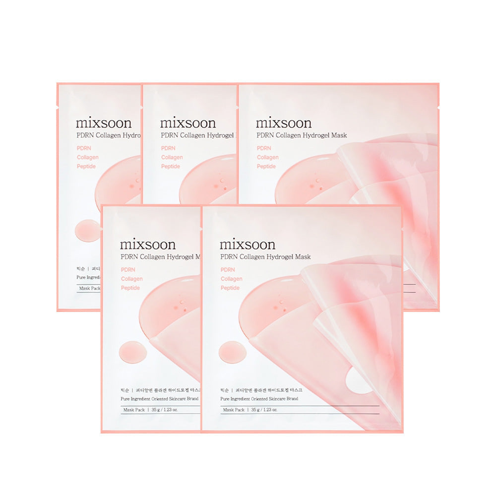 mixsoon mixsoon PDRN Collagen Hydrogel Mask 35g x 5ea - daily care - front bottle shot