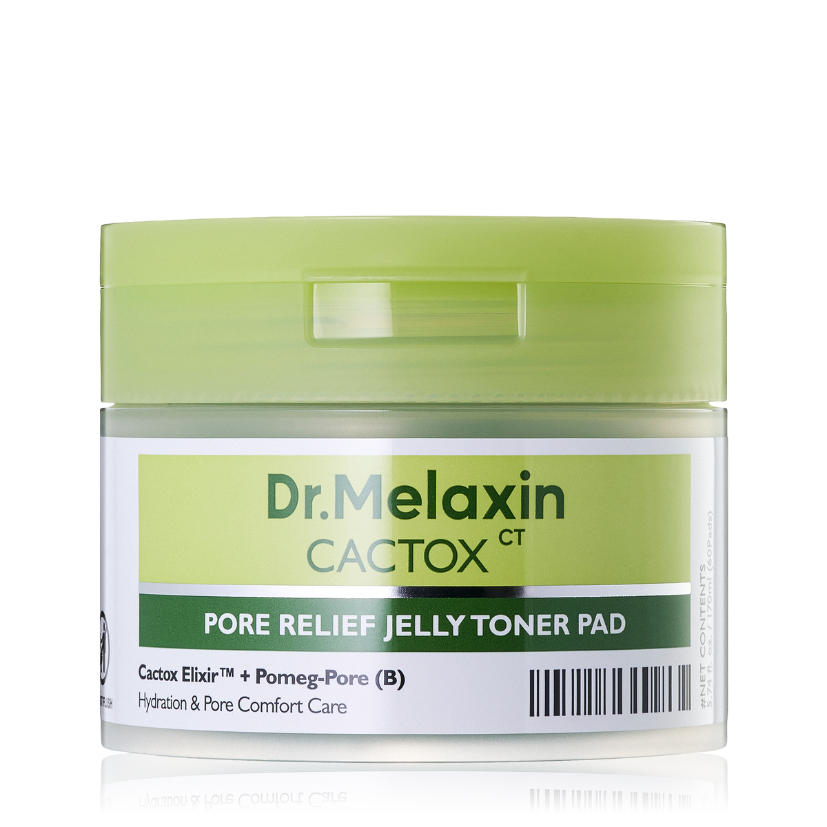 Dr.Melaxin Dr.Melaxin Cactox Pore Relief Jelly Toner Pad 170ml 60pads - daily care - front bottle shot