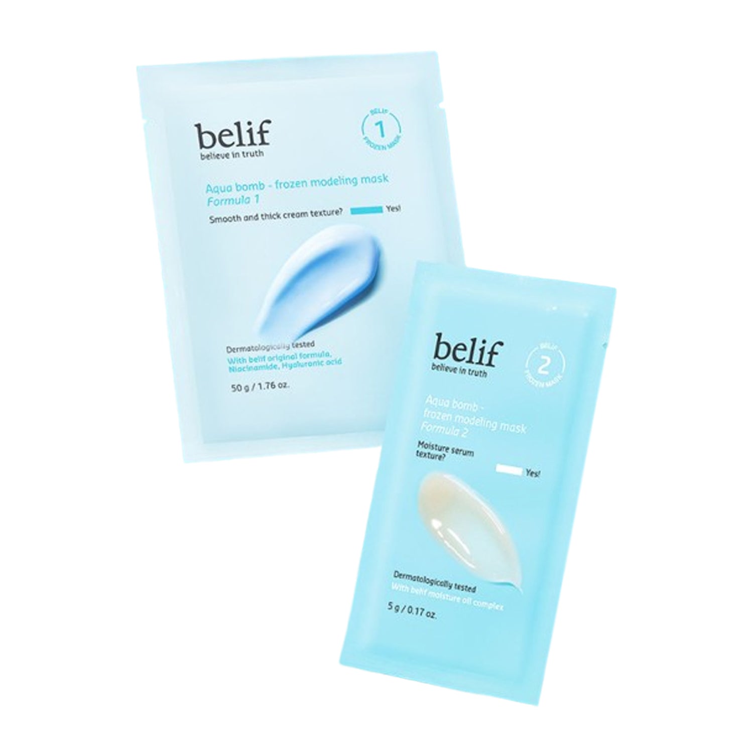 belif belif Aqua Bomb - Frozen Modeling Mask 55g × 4ea - hydrating - front bottle shot