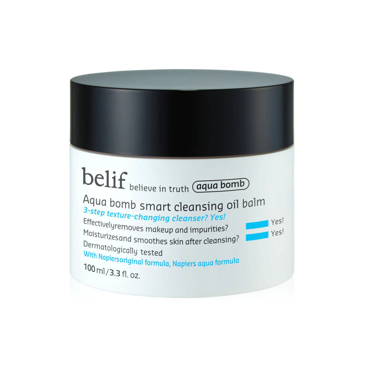 belif belif Aqua Bomb Smart Cleansing Oil Balm 100ml - hydrating - front bottle shot
