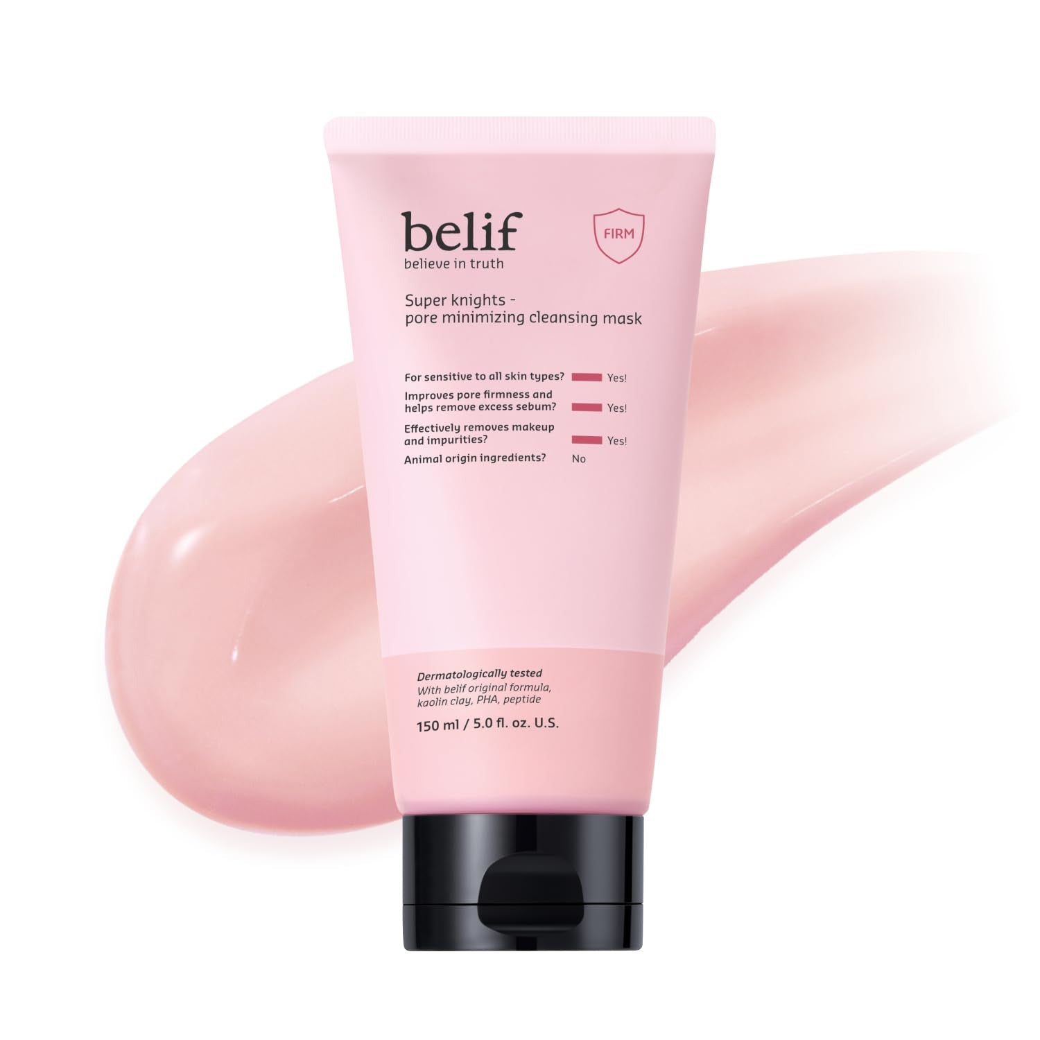 belif belif Super Knights Pore Firming Vegan Pack Cleanser 150ml - anti-aging - front bottle shot