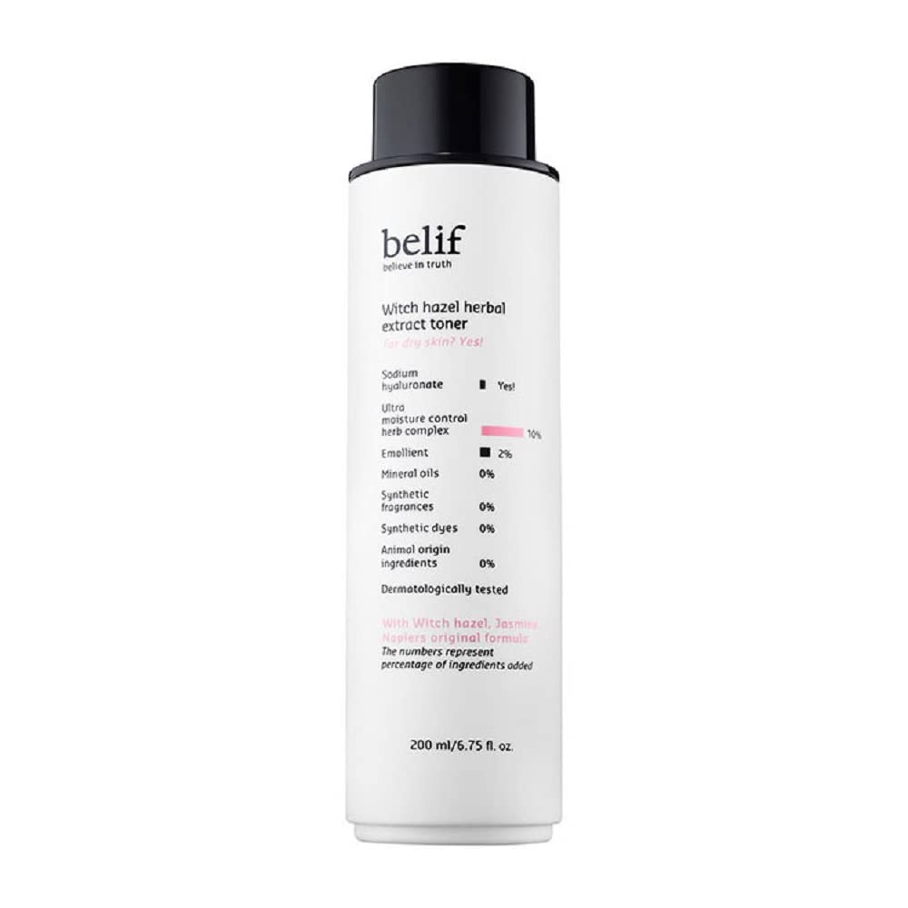 belif belif Witch Hazel Herbal Extract Toner 200ml - hydrating - front bottle shot
