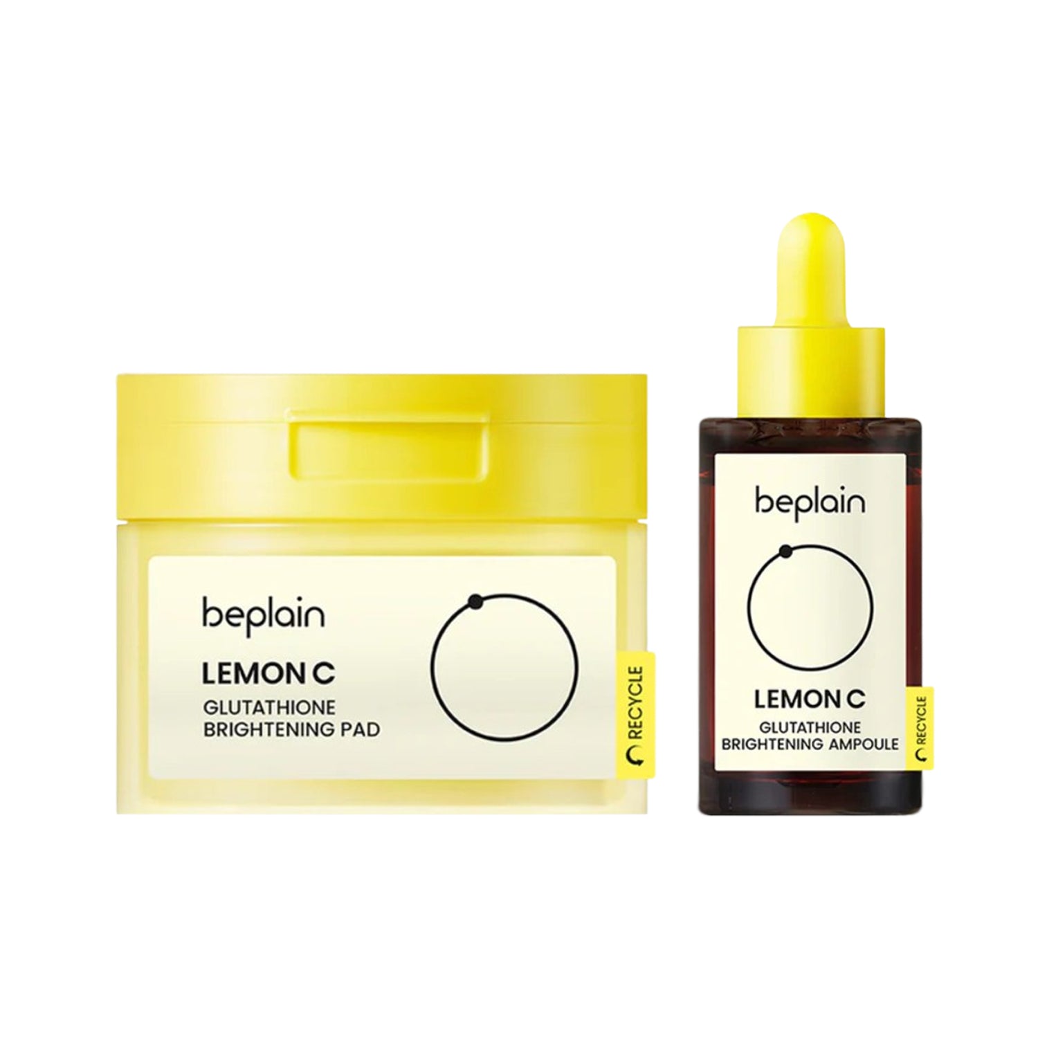 beplain beplain Lemon C Glutathione 2-Piece Set (Pads 70 Sheets + Ampoule 30ml) - hydrating - front bottle shot