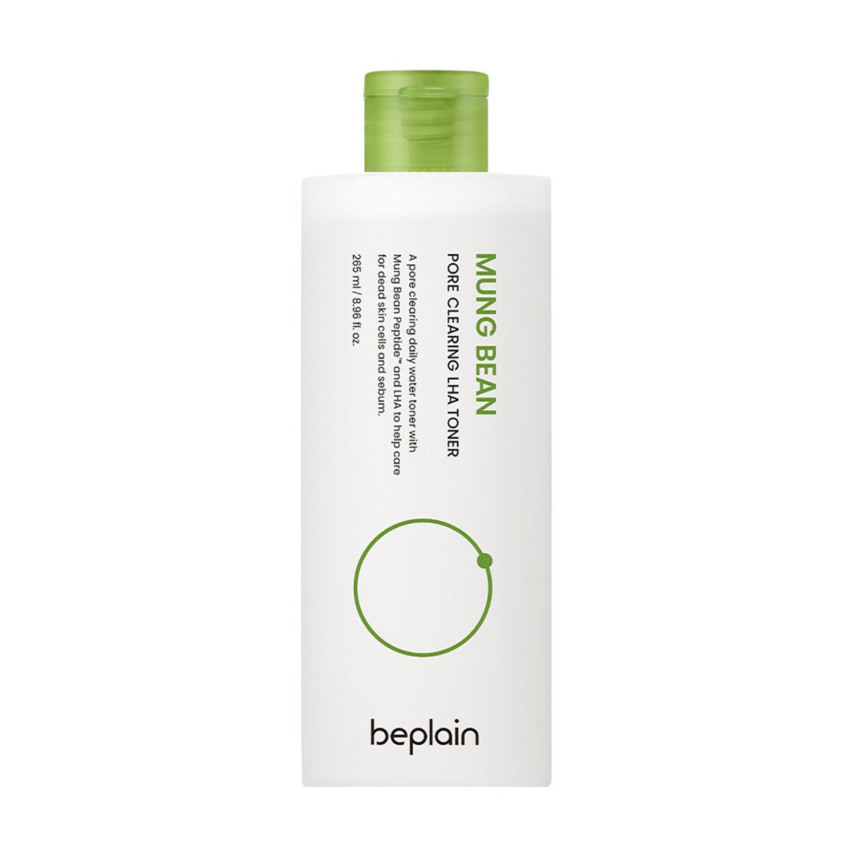 beplain beplain Mung Bean Pore Clearing LHA Toner 265ml - anti-aging - front bottle shot