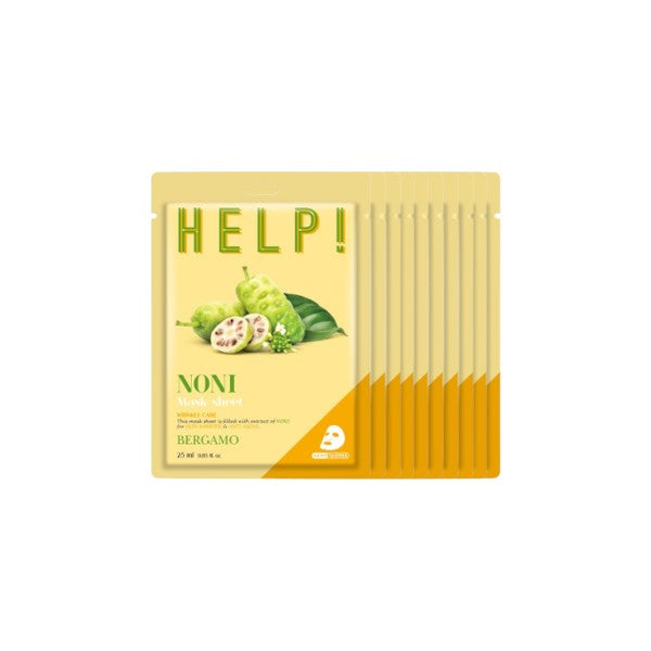 Bergamo Bergamo Help! Mask Pack Noni 25ml *10ea - hydrating - front bottle shot