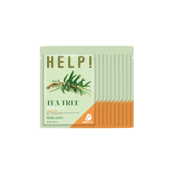 Bergamo Bergamo Help! Mask Pack Tea Tree 25ml *10ea - hydrating - front bottle shot