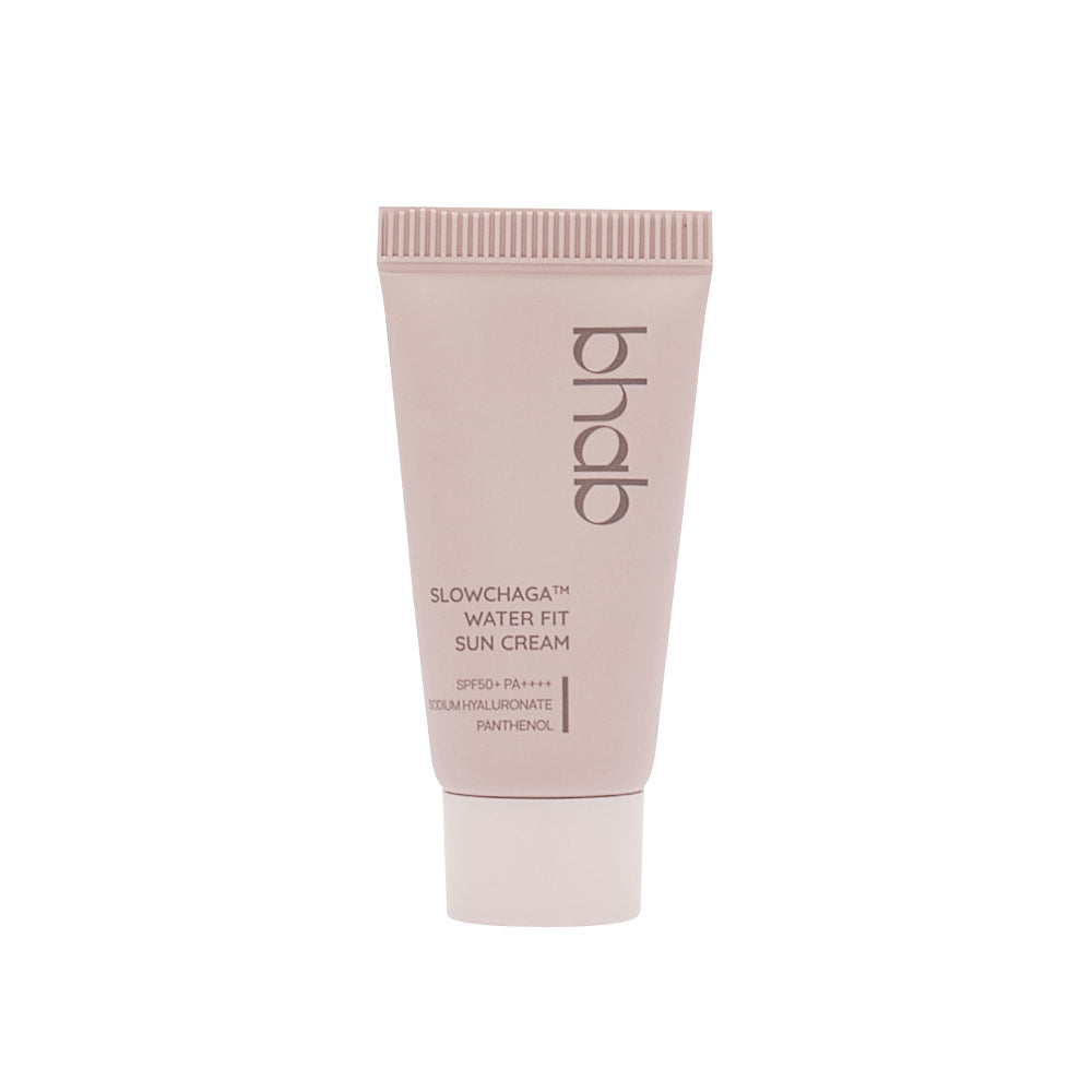 bhab bhab SLOWCHAGA Water Fit Sun Cream SPF50+ PA++++ 15ml - sun protection - front bottle shot