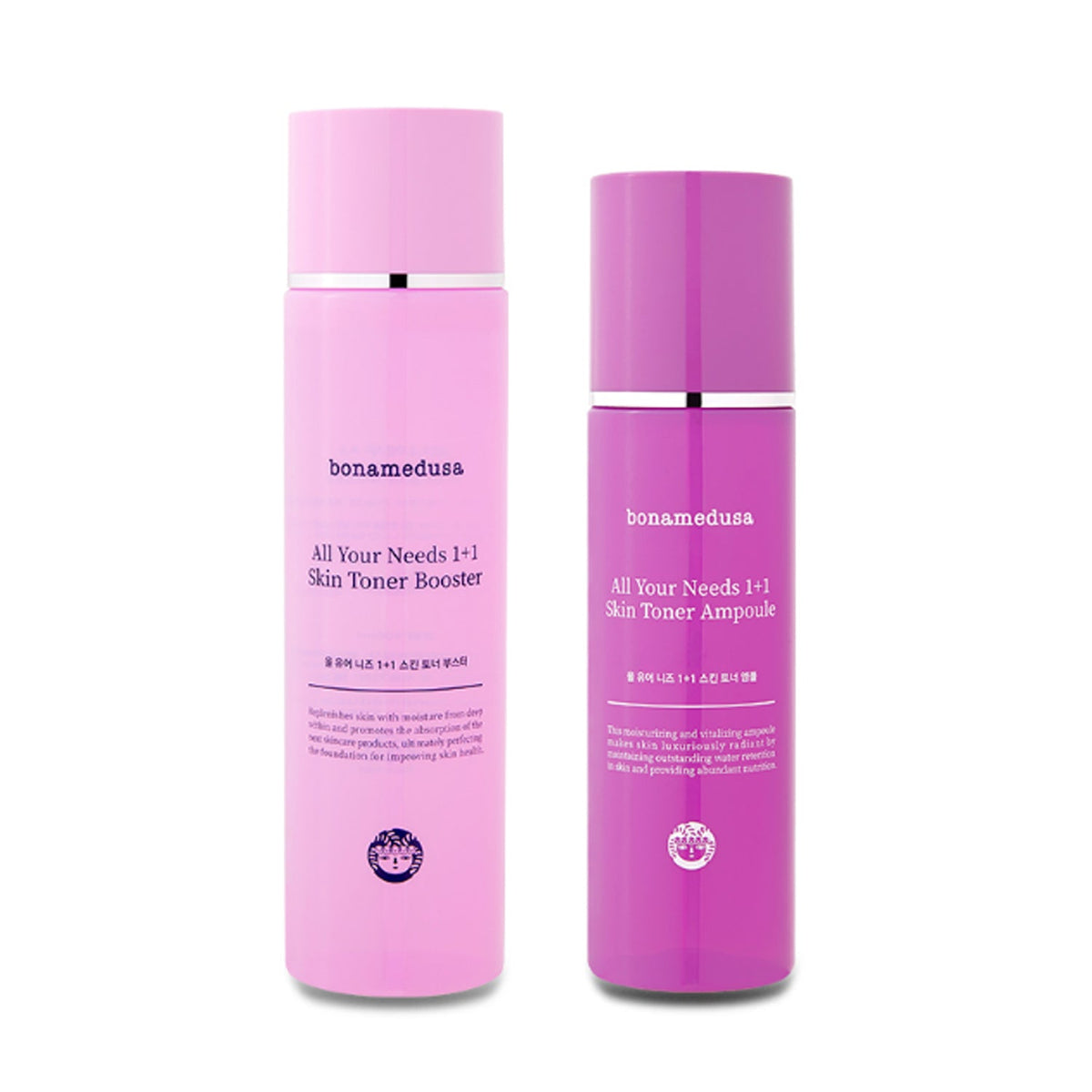 bonamedusa bonamedusa All Your Needs 1+1 Skin Toner Booster & Ampoule Set - hydrating - front bottle shot