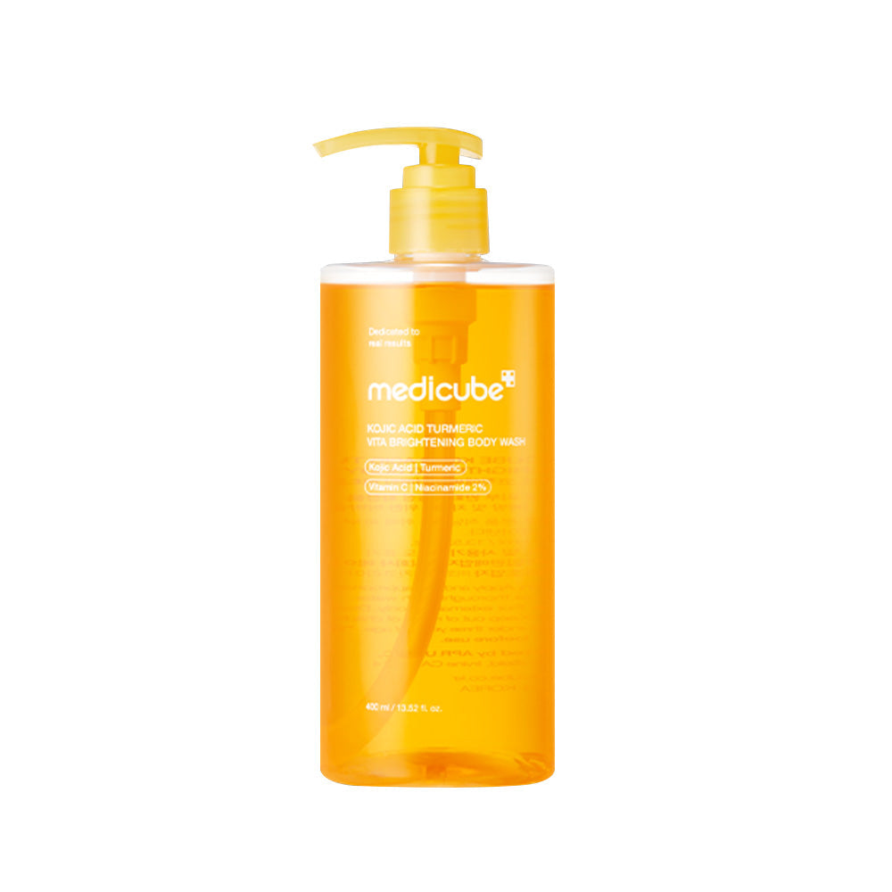 medicube medicube Kojic Acid Turmeric Brightening Body Wash 400ml - hydrating - front bottle shot
