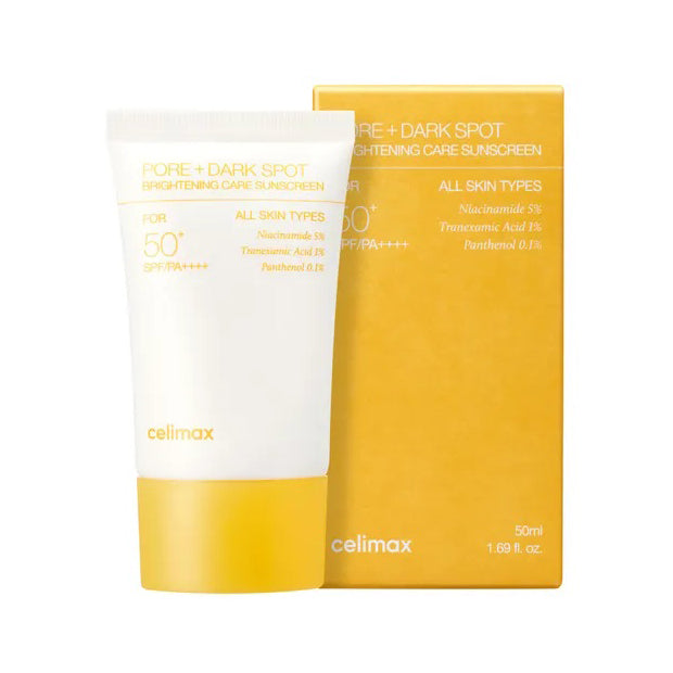 celimax celimax Pore+Dark Spot Brightening Care Sunscreen SPF50+ PA++++ 50ml - hydrating - front bottle shot
