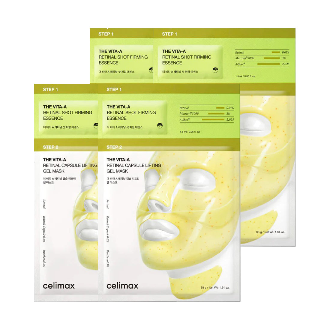 celimax celimax Retinal Two-Step Gel Mask 15ml 4ea - hydrating - front bottle shot