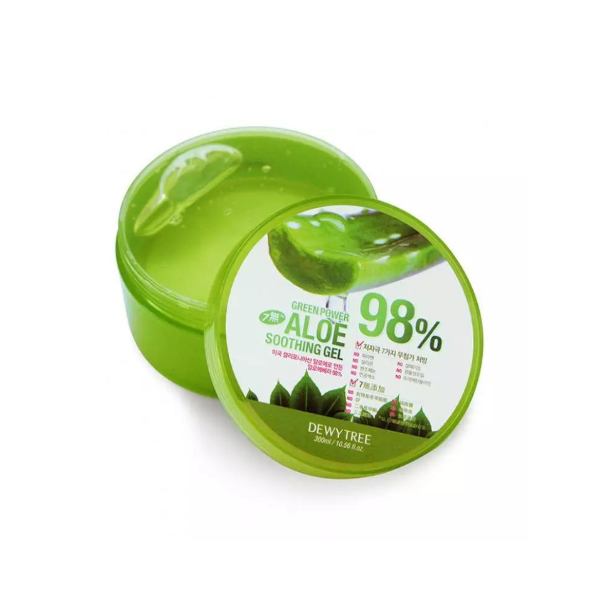Dewytree Dewytree Green Power 98% Aloe Soothing Gel 300ml - hydrating - front bottle shot
