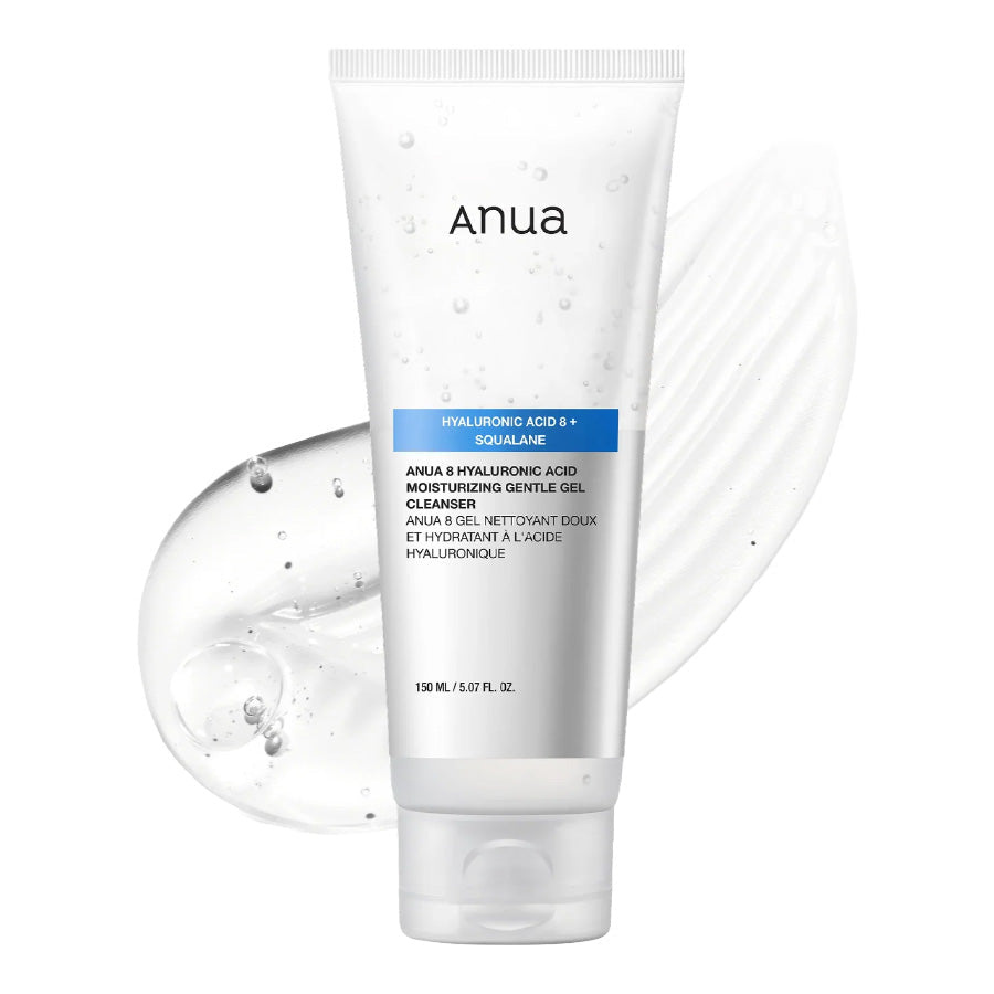 Anua Anua 8 Hyaluronic Acid Moisturizing Gentle Gel Cleanser 150ml - hydrating - front bottle shot