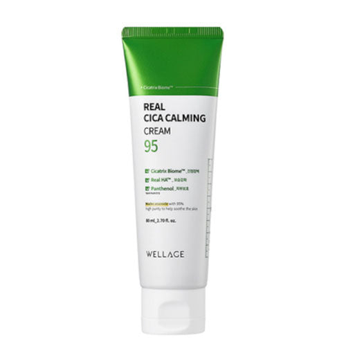 WELLAGE WELLAGE Real Cica Calming 95 Cream 80ml - hydrating - front bottle shot