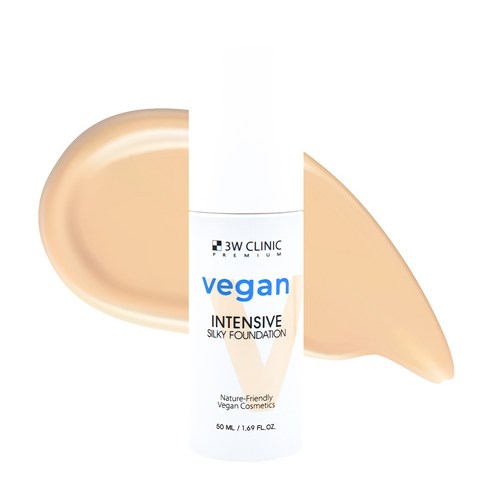 3W CLINIC 3W CLINIC Premium Vegan Intensive Silky Foundation SPF50+ PA+++ 50ml - soothing - front bottle shot
