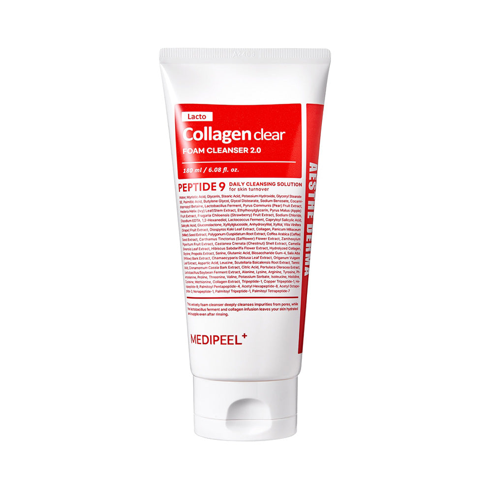 MEDI-PEEL MEDI-PEEL Red Lacto Collagen Clear Cleansing Foam 180ml - hydrating - front bottle shot