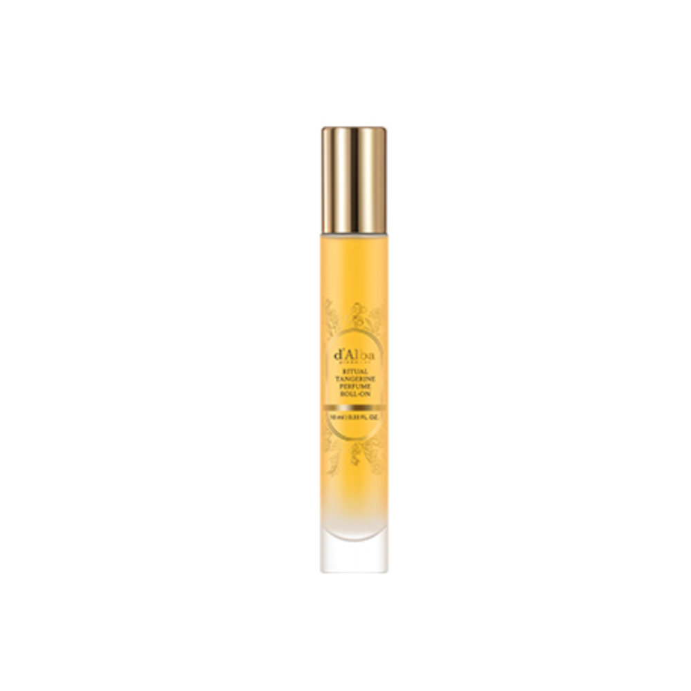 d'Alba d'Alba Ritual Tangerine Perfume Roll-On 10ml - sun protection - front bottle shot