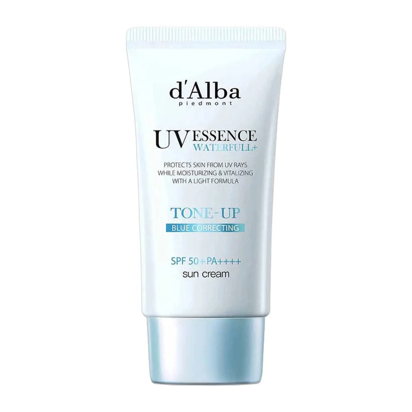 d'Alba d'Alba Waterfull Tone-Up Sun Cream Blue SPF50+ PA++++ 50ml - hydrating - front bottle shot