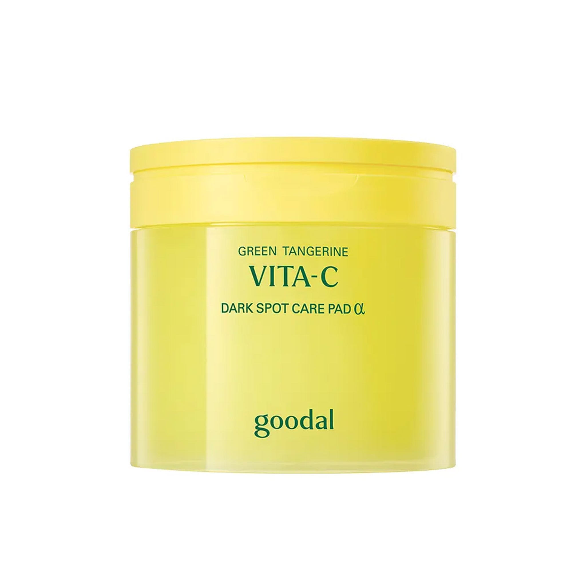 goodal goodal Green Tangerine Vita C Dark Spot Care Pad Alpha 70 sheets - hydrating - front bottle shot
