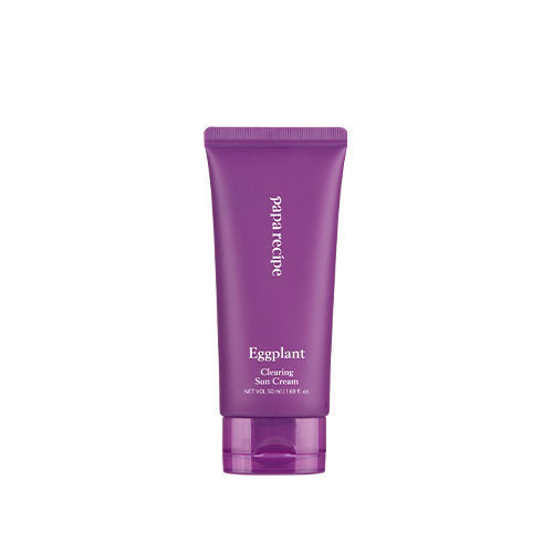 papa recipe papa recipe Eggplant Clearing Sun Cream 50ml - hydrating - front bottle shot