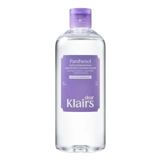 dear, klairs dear Klairs Supple Preparation Unscented Cleansing Water 400ml - hydrating - front bottle shot