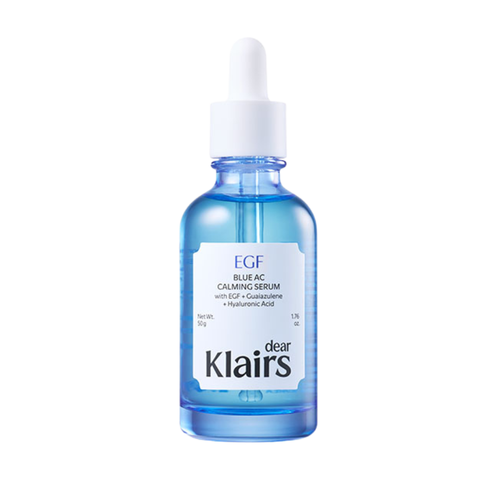 dear, klairs dear, klairs EGF Blue AC Calming Serum 50g - hydrating - front bottle shot